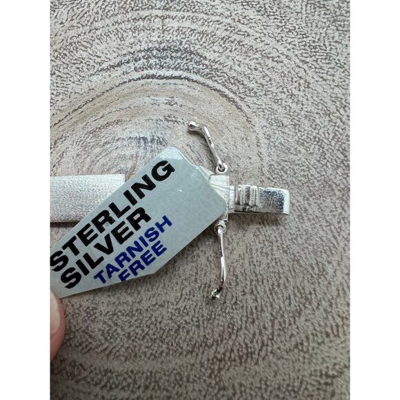 Gold Tone Link Sterling Bracelet Modern Minimalist - Picture 2 of 6